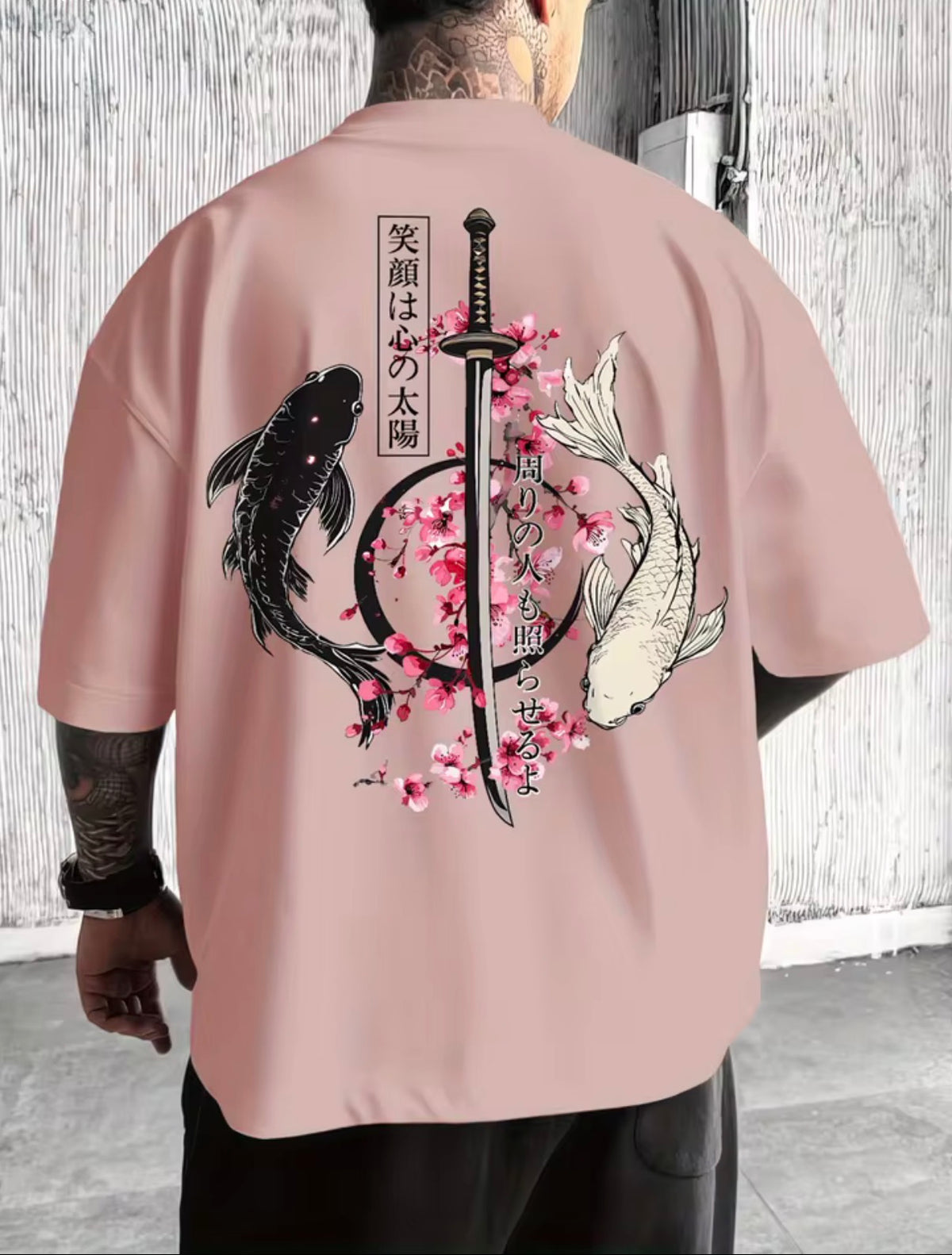 T-shirt Sakura rose, vue de dos